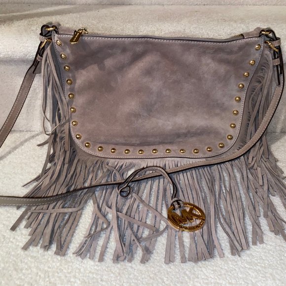 Michael Kors Handbags - Michael Kors Med "Billy" Suede Fringe Shoulder Bag